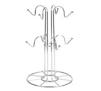 YARNOW Soporte para Tazas de Café de Hierro Plateado, Bastidor Creativo para Colgar y Escurrir, Organizador de Cocina Múltiples Ganchos, Resistente y Anticorrosión, Adecuado para Ahorro