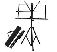 YARNOW Stand de espectro portátil plegable Música Robusto caballete carpeta estante Compacto atril metalico atril ajustable atril ligero Atriles portátiles atril de guitarra páginas Negro