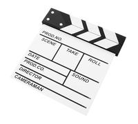 YARNOW Tablero de Claqueta de Madera Blanco para Cine, Juguete Versátil para Niños y Adultos, Adecuado para Juego en Casa y Fomentar Interés Filmación