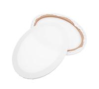 YARNOW Tablero de Pintura al Óleo Ovalado Blanco, Lienzo de Algodón y Fibra para Estudiantes y Aficionados, 2 Piezas para Pintura Creativa y DIY