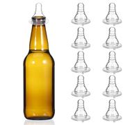 YARNOW Tapones para Tetinas de Silicona Grado Alimenticio, 10 Unidades, Diámetro 3,7 Cm, para Botellas de Cerveza y Jugo, Accesorio Divertido para Fiestas y Reuniones de Adultos