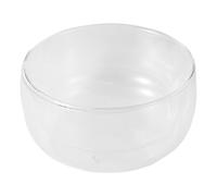 YARNOW Tazón de Cristal Resistente al Calor Doble Capa para Postres y Frutas, Cuenco Transparente para Buffet y Decoración de Mesa Dulce