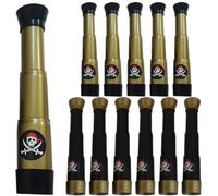 YARNOW Telescopio Pirata de Juguete para Monocular de Plástico con Visión Clara y 12 Piezas Adecuado para Fiestas Infantiles y Aventuras Náuticas