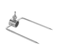 YARNOW Tenedor de acero inoxidable para asador giratorio - Tenedor para carne con 2 puntas - Accesorios resistentes para asar pollo con varillas de 2,1 cm/0,83 pulgadas para barbacoas y picnics al