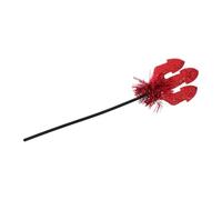 YARNOW Tenedor de Demonio para Disfraz de Halloween Mango Suave Rebabas, Accesorio de Cosplay Rojo de PP y Tela para Fiestas Temáticas