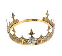 YARNOW tiara traje adulto disfraz de rey para hombre rey coronas de rey para hombres reyes La del rey coronas de rey y reina de príncipe para hombres aleación