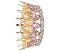 YARNOW Tiara Vintage Gemas de Imitación para Mujer y Niñas, Accesorio para Boda y Fiesta, Tocado de Pelo 6.3X6.3X2.1 Pulgadas para Eventos Nupciales