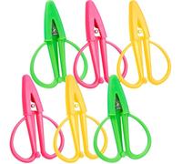 YARNOW Tijeras Pequeñas de Costura 6 Piezas con Funda de Silicona Extraíble y Acero Inoxidable, Cortador de Hilo Portátil para Labores y Bordado Seguro