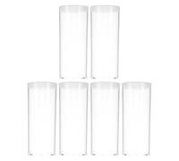 YARNOW Tubo de Plástico Transparente para Almacenamiento de Monedas Tapa de Sellado, Diseño Ligero y Redondo, Paquete de 6 Piezas Adecuado para Coleccionistas en Actividades al Aire