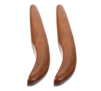 YARNOW Varillas de Masaje de Madera de Incienso 2 Piezas, Palitos de Gua Sha para Puntos de Acupuntura, Herramienta Corporal Portátil para Masaje y Desguace, Tamaño Pequeño, Color Marrón