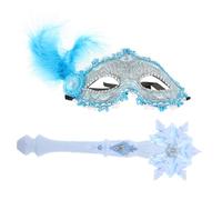 YARNOW Varita mágica de Nieve varitas de Princesa Cosplay de Nieve Chicas Accesorios Sable de luz de Juguete Varita Estrella de Oro bastón de Brujo el plastico Blue