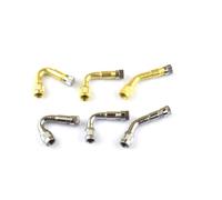YARNOW Vástago de Válvula de Latón de 90 Grados para Neumáticos con Excelente Sellado, Extensión Útil para Inflar y Revisar en Coches, Camiones y Motos, Paquete de 4 Unidades