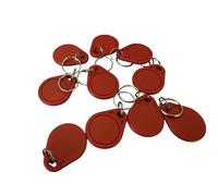 YARONGTECH ISO14443A Llaveros Rfid 13,56 MHz Rojo ABS de proximidad IC para el acceso de la etiqueta etiquetas NFC rfid 1K Controll (100 unidades)