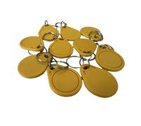 YARONGTECH Llaveros intercambiables UID de 13,56 MHz, etiqueta NFC, regrabable, tarjeta de control de acceso para escribir, utilizada para copiar/clonar tarjetas (paquete de 10) (amarillo)