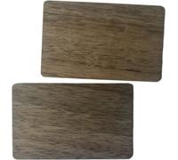 YARONGTECH MIFARE Classic 1K RFID Tarjetas de Madera Ecológicas 13.56MHz ISO 14443A Tarjetas Llave de Entrada de Hotel (Pack de 2) (Nogal Negro)