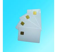 YARONGTECH Tarjeta de plástico ATMEL AT24C64 64K Blanco Tarjeta Inteligente del Contacto de Tarjeta IC de la Seguridad Social (Paquete de 10)