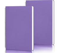 Yarotm Cuaderno A4 Cuadriculado - 2 PCS Libretas Espiral - 120 Páginas/60 Hojas Bloc de Notas A4-100GSM Libreta A4 Cuadricula 5x5mm - Morado Notebook Diario - Cuaderno de Notas