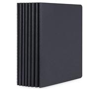 Yarotm Cuadernos A5-8 Unidades 100g/m² Libreta a5 Rayas Tapa Blanda Kraft Negras - 14x21cm Cuaderno Diario a5-60 Páginas / 30 Hojas Bocetos de Notas Journal Agenda Líneas - Libretas a5