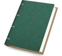 Yarotm Libreta A5 Anillas - Cuaderno Anillas A5 Recargable 14x21cm - 100g/m² Cuadricula 5mm Papel Tapa Dura Notebook Refillable - Block de Notas PU Cuero Verde Oscuro - 150 Hojas Cuaderno Apuntes