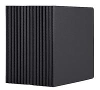 Yarotm Libreta A5 Lineas - 16 Pieza Cuaderno de Notas 14x21cm - Negro Bloc de Notas A5-100g/m² Papel Rayas Notebook - 60 Páginas/30 Hojas Libreta Notas A5 - Diario Personal Viajes