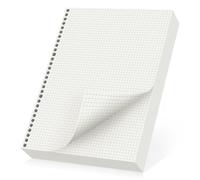 Yarotm Recambio Hojas Cuadriculadas A4-90 Papel Perforadas 30 Agujeros de Cuadriculados 5mm - 100GSM Refill Paper para Anillas 29x21cm - Recambios de Hojas para Archivador Carpeta