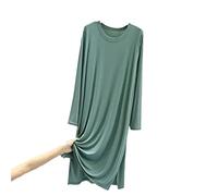 YAROVA Camisones De Mujer - Algodón Cómodo Camisón Camisones De Manga Larga para Mujer Suelto Primavera Otoño Vestido De Noche Camisón Femenino Ropa para El Hogar Ropa De Dormir Verde L