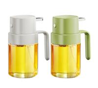 YARRAMATE 2pcs Pulverizador de aceite para cocinar, botella de spray de aceite de 200 ML para la cocina, rociador de aceite de oliva de grado alimenticio, atomizador portátil (Verde Y Blanco)