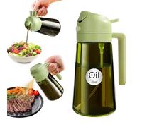 YARRAMATE Dispensador de Aceite de Oliva Juego con Scuro Protezione Dalla Luce, 470ml 2 en 1 Spray de Cocina, Verde Pulverizador de Aceite de Calidad Alimentaria (Verde)