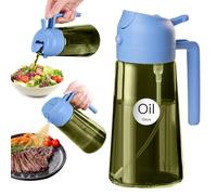 YARRAMATE Dispensador de Aceite de Oliva Juego con Scuro Protezione Dalla Luce, 470ml Spray de Cocina 2 en 1, Verde Dispensador y Pulverizador de Aceite de Calidad Alimentaria (cielo azul)