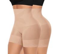 YARRCO Braga Faja Reductora Mujer Invisible Adelgazante Braguitas Moldeadoras Abdomen Faja Pantalon Reductora Vientre Plano Sin Costuras Cintura Alta Faja Postparto Shorts Antirozaduras (Piel*2,L)