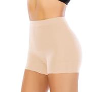YARRCO Braga Faja Reductora Mujer Invisible Faja Pantalon Adelgazante Vientre Plano Braguitas Moldeadoras Shapewear Control de Abdomen Sin Costuras (#1 Beige-Cintura Media,XL)