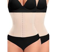 YARRCO Fajas Reductoras Mujer Abdomen Moldeadora Corset Reductor Adelgazante Waist Trainer Bustier Top Cintura Faja Postparto Cinturón Faja Colombiana Corsé Shapewear Ajustables (Beige+Beige,3XL)