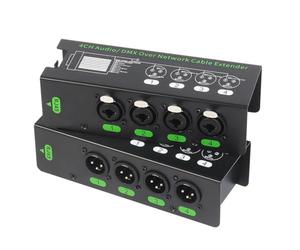 Yarryuter 1 Par de 4 Canales 6,5 + 3 Pines XLR Audio/sobre Cable Extensor de Red DMX512 Extensor de Señal de Red 1 Macho + 1 Hembra