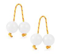 Yarryuter 1 Par de Maracas Aslatua, Instrumento de Percusión Musical Kashaka, Maraca Africana Asalato, Bolas Rítmicas Blancas.