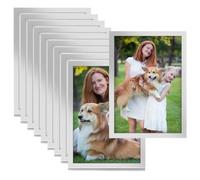 Yarryuter 10 Marcos MagnéTicos de Arte de Diamantes A5, Marcos de Fotos MagnéTicos Autoadhesivos, Marcos de Pintura de Diamantes, de ExhibicióN Plateado