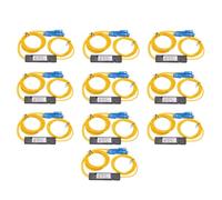 Yarryuter 10 Unids/Set Ftth SC UPC 1X2 PLC Divisor de Fibra ÓPtica Monomodo Fbt ÓPtico Multifuncional Acoplador Conveniente