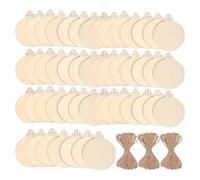 Yarryuter 120 Piezas de Rodajas de Madera de 3,5 Pulgadas para Hacer Adornos Navideños de Madera, Círculos de Madera Pretaladrados Sin Terminar para Centros de Mesa de Manualidades