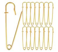 Yarryuter 15 Imperdibles Extragrandes de 10 cm. Imperdibles Grandes, Resistentes, de Acero, para Mantas.