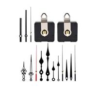 Yarryuter 2 Piezas de Movimiento de Reloj de Cuarzo Eje de 32 mm para Bricolaje con 5 Pares Diferentes de Manecillas, Mecanismo de Movimiento de Reloj de Pared, Piezas de Reparación