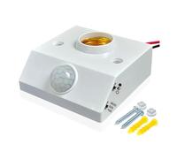 Yarryuter 2 Piezas E27 Portalámparas Tuerca con Interruptor de Detección de Movimiento PIR Portalámparas Tuerca Portalámparas Portalámparas AC 85V-265V