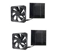 Yarryuter 2 Uds 20W 6 Pulgadas Kit de Ventilador de Escape Solar Extractor de Aire Mini Ventilador Ventilador Alimentado por Panel Solar para Casa de Pollo de Perro