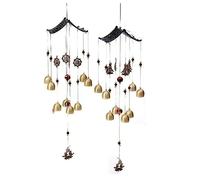 Yarryuter 2 Uds Campanas de DecoracióN Vintage Colgante de Metal Campana de Viento Campana de Viento Campana de Viento Colgante de JardíN para la Ventana de la Puerta de la HabitacióN