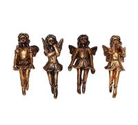 Yarryuter 4 Piezas Colgante para NiñA DecoracióN de Resina CombinacióN de Hadas Cesta de Flores DecoracióN de Borde, DiseñO de JardíN Maceta de Hadas Abrazadores