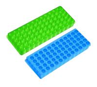 Yarryuter 4 Piezas de PláStico de Doble Cara para Tubos de CentríFuga con 60 Orificios, Estante para Tubos EP de 0,5 Ml, 1,5 Ml/2 Ml