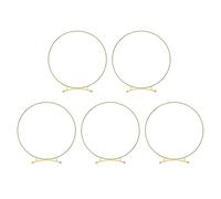 Yarryuter 5 Piezas de Centro de Mesa de Floral de Base Curva de Metal para Mesa, Anillos de de de Metal con Soportes para Decoraciones de Mesa