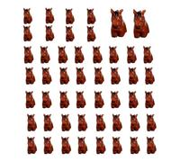 Yarryuter 50 Figuras de Mini Animales de Resina, Miniaturas de Animales Pequeños, Miniatura de Animales Salvajes (Caballo)