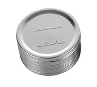 Yarryuter 50 Tapas para Tarros de Albañil, de Boca, Reutilizables, de Metal, A Prueba de Fugas, de Tipo Dividido, de 70 mm