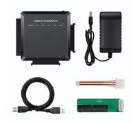 Yarryuter Adaptador A USB 3.0 IDE A USB 3.0 Cable USB 2.0 para Disco Duro HDD SSD de 2,5 o 3,5 Pulgadas, Enchufe Europeo