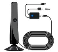 Yarryuter Antena de TV Digital HD 4K/1080P con Amplificador de Señal, Antena DVB-T2 de Amplio Alcance para Recepción de HDTV, Antena de TV Doméstica.