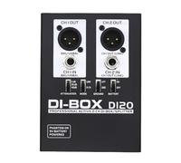 Yarryuter Audio Active DI BOX Caja de Inyección Directa Guitarra de Bajo Ruido DI Convertidor de Audio de 2 Canales Mezclador de Audio Multiusos